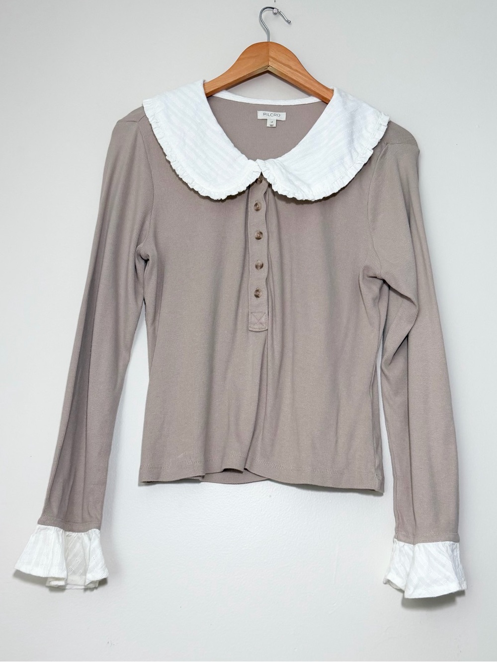 Anthropologie Pilcro Keira Long-Sleeve Blouse